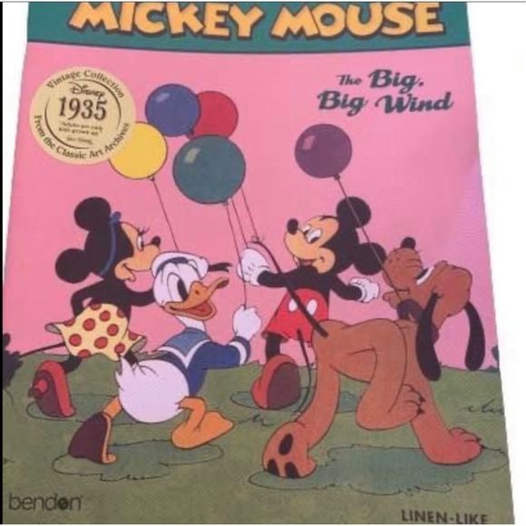 Disney Mickey Mouse Vintage Collection Book‎ Plastic Feel Durable Basket Filler - Picture 1 of 7